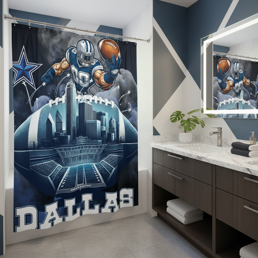 Copycat-Creations Dallas Football Shower Curtain