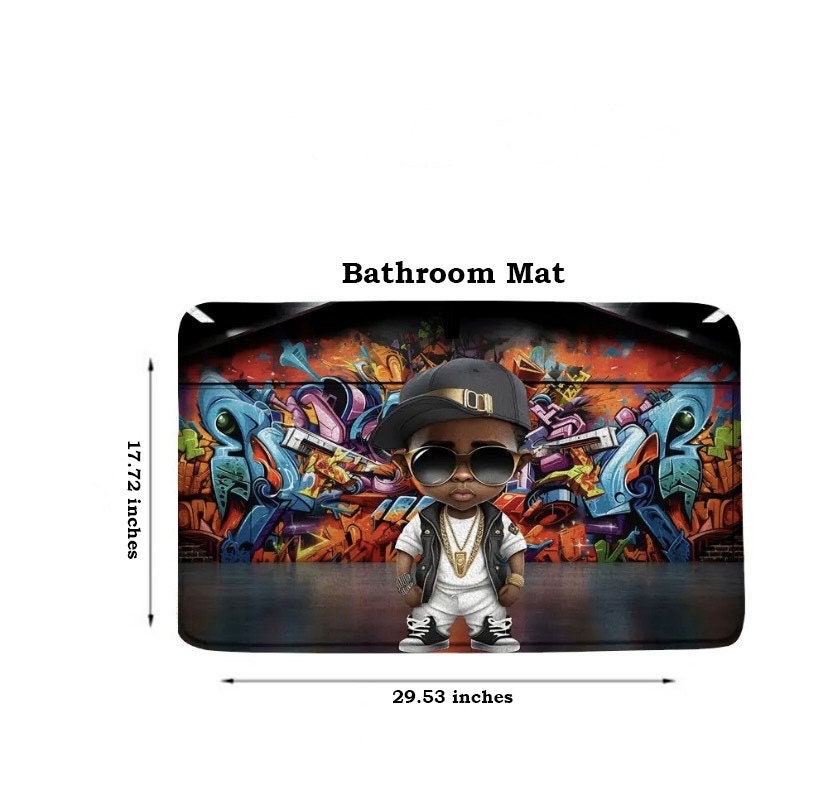 Hip-Hop Prince 2pcs Shower Curtain Set