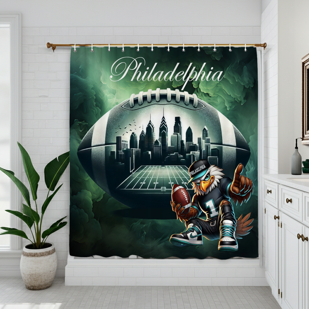Copycat-Creations Philadelphia Football Shower Curtain