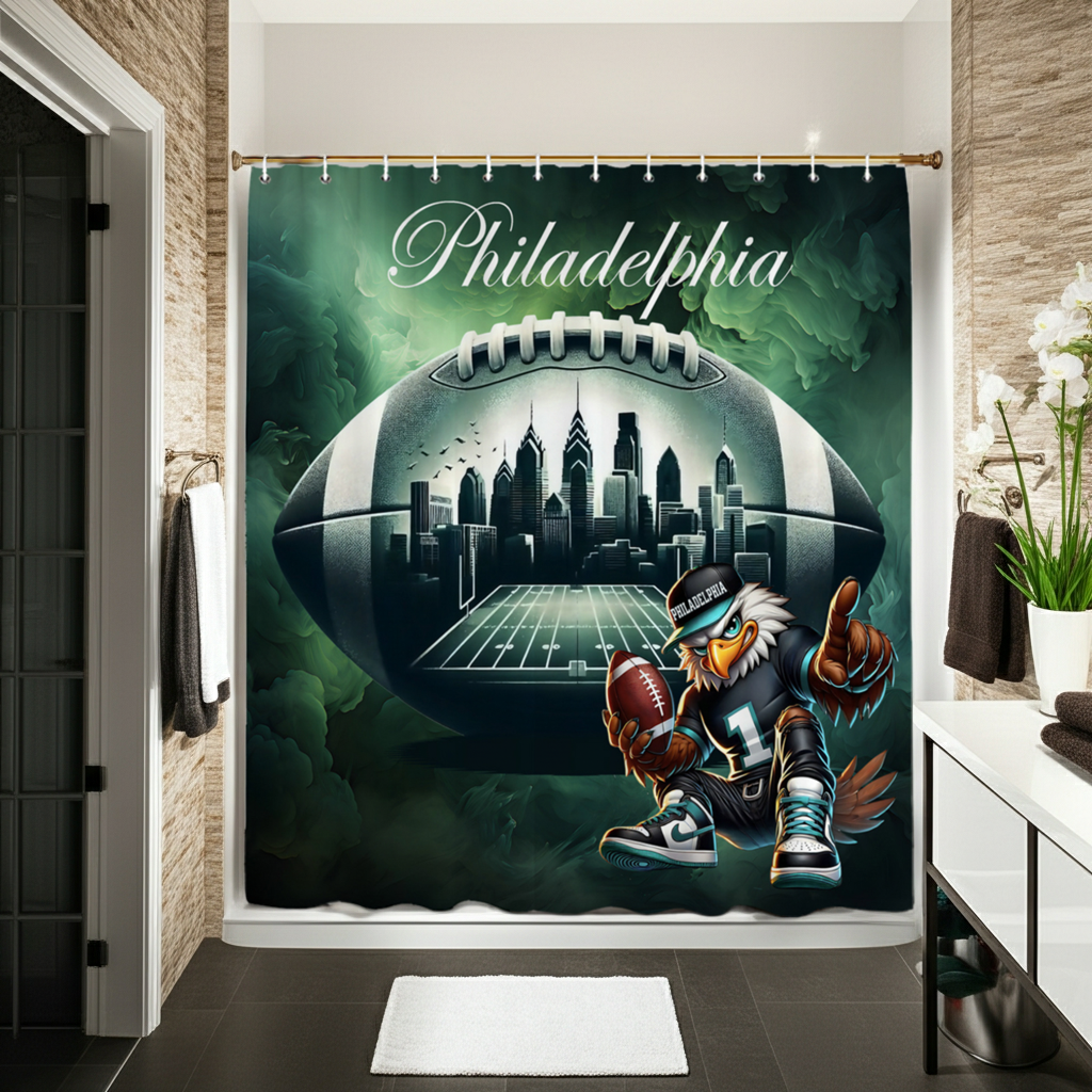 Copycat-Creations Philadelphia Football Shower Curtain