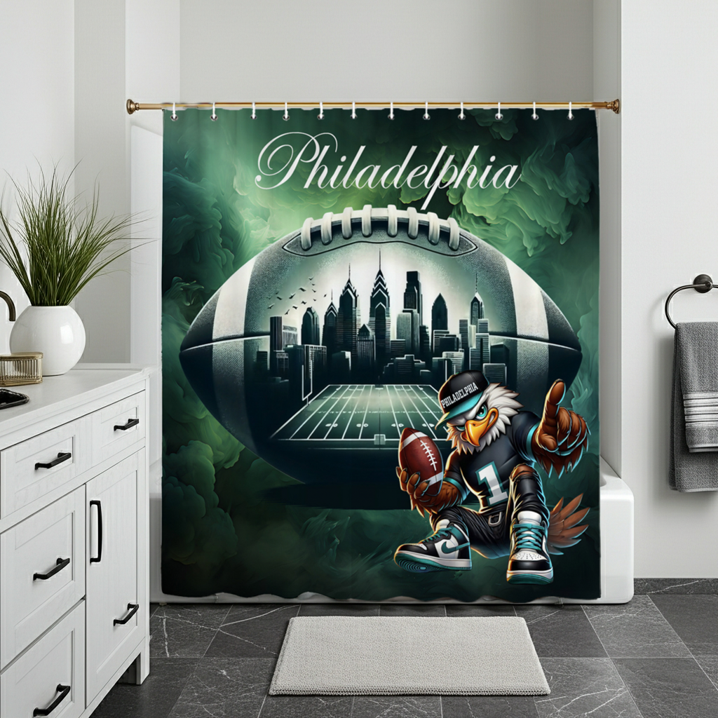 Copycat-Creations Philadelphia Football Shower Curtain