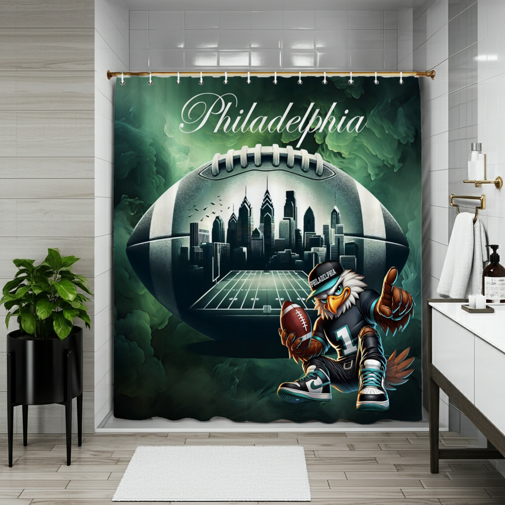 Copycat-Creations Philadelphia Football Shower Curtain