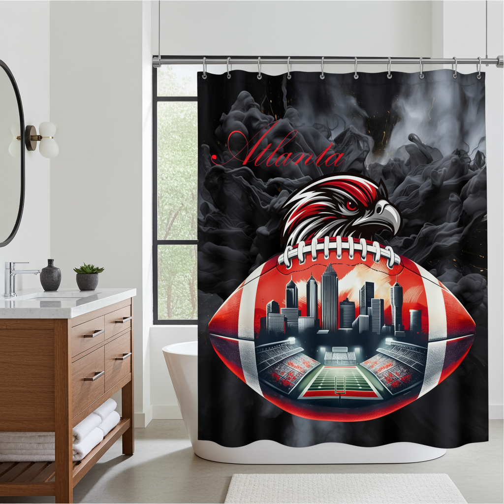 Copycat-Creations Atlanta Football Shower Curtain