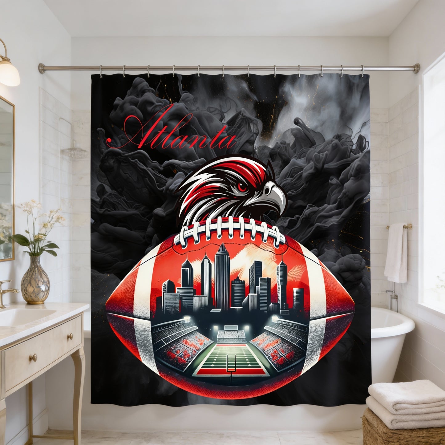 Copycat-Creations Atlanta Football Shower Curtain