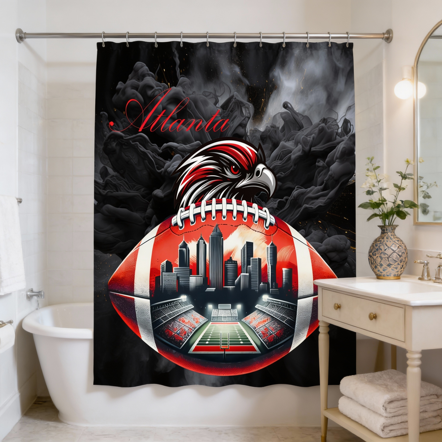 Copycat-Creations Atlanta Football Shower Curtain