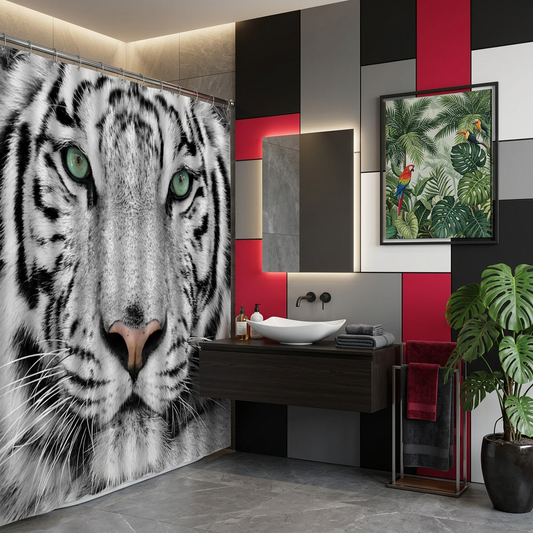 Exotic Ferocious Tiger Shower Curtain