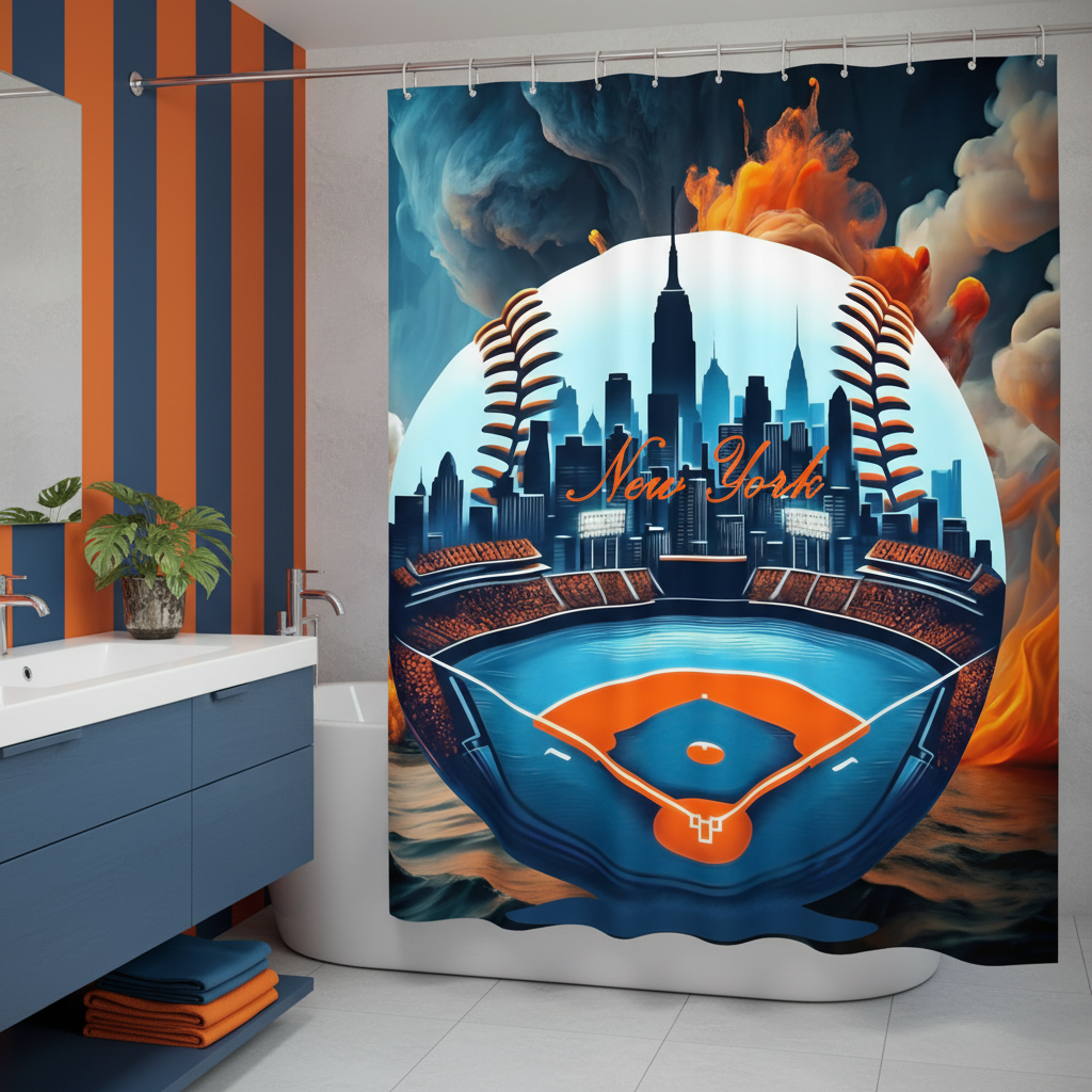 Copycat-Creations New York Baseball Shower Curtain