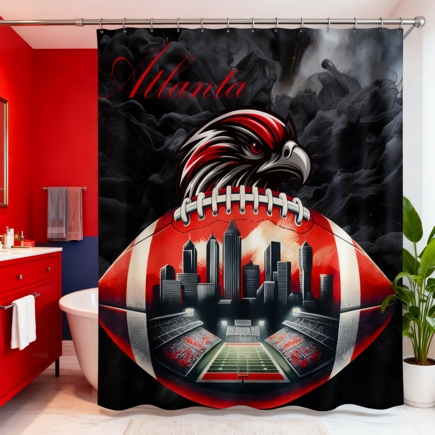 Copycat-Creations Atlanta Football Shower Curtain