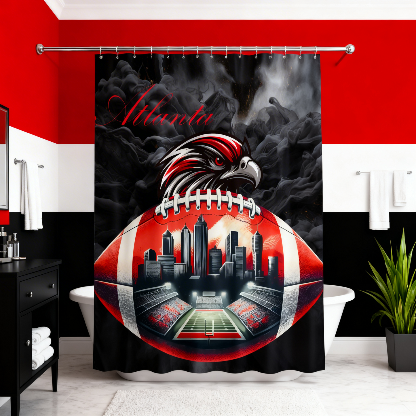 Copycat-Creations Atlanta Football Shower Curtain