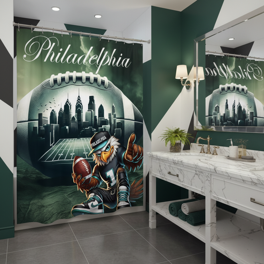 Copycat-Creations Philadelphia Football Shower Curtain