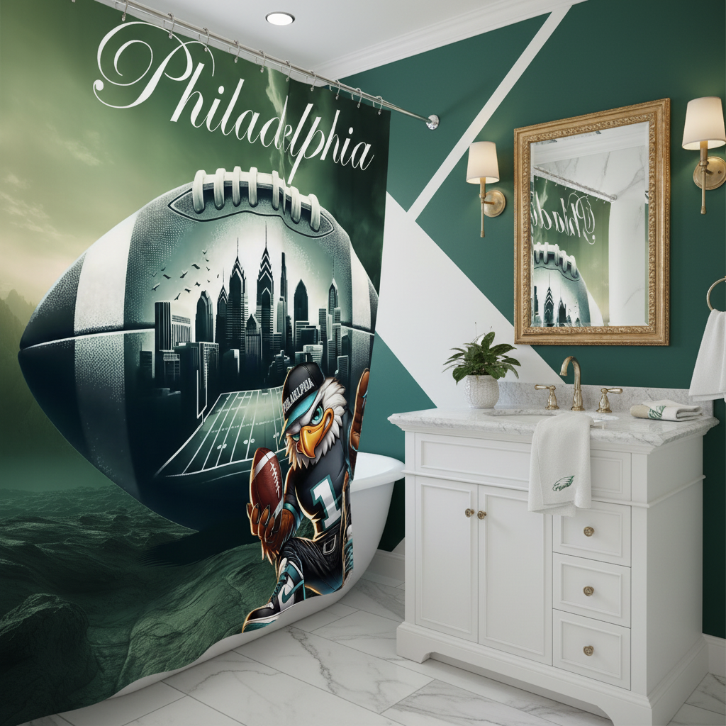 Copycat-Creations Philadelphia Football Shower Curtain