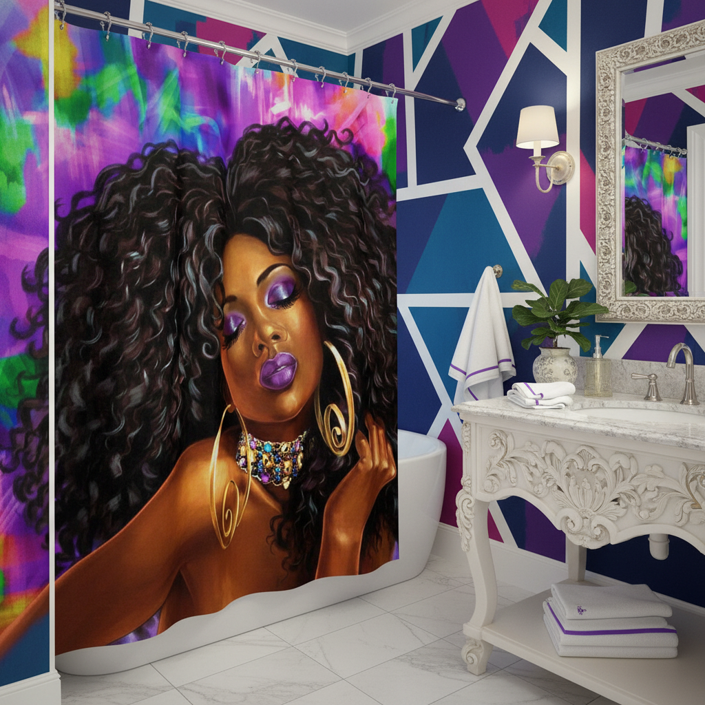 African Nubian Queen Shower Curtain