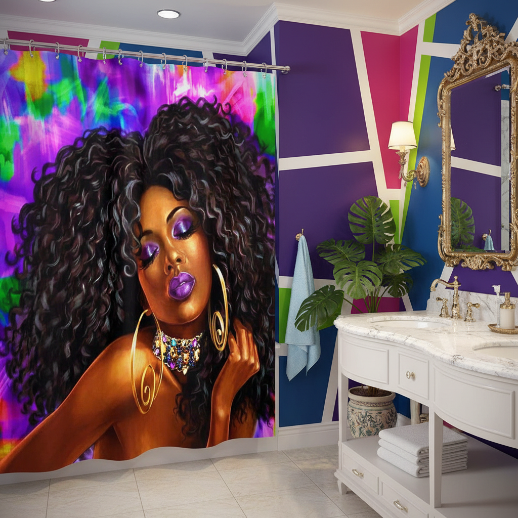 African Nubian Queen Shower Curtain