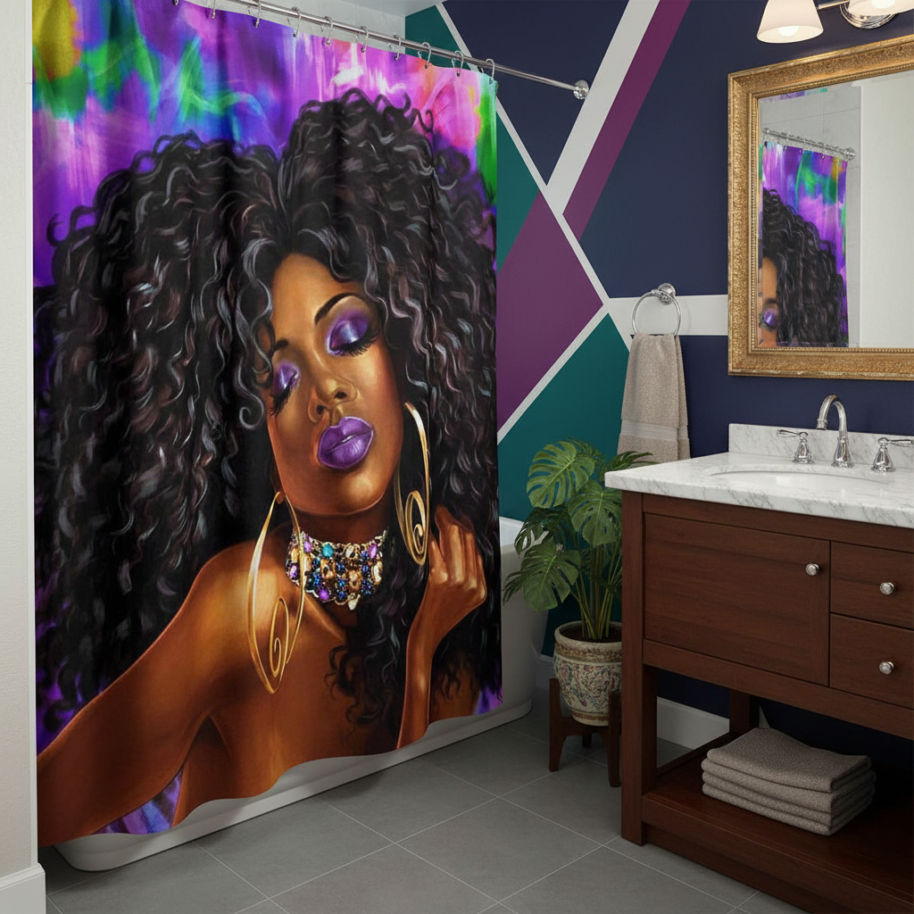 African Nubian Queen Shower Curtain
