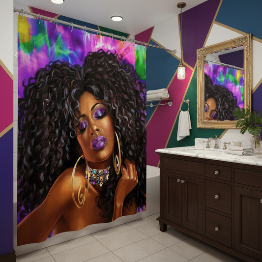 African Nubian Queen Shower Curtain