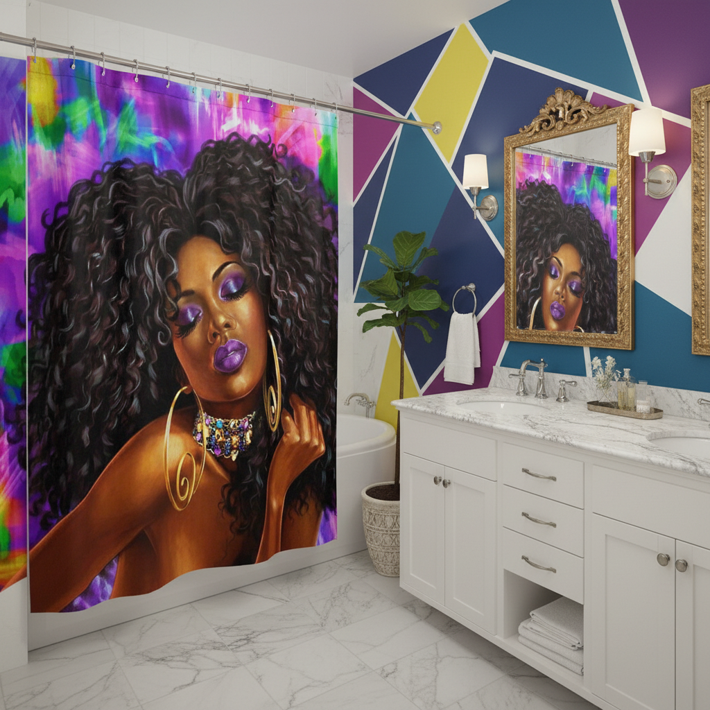 African Nubian Queen Shower Curtain