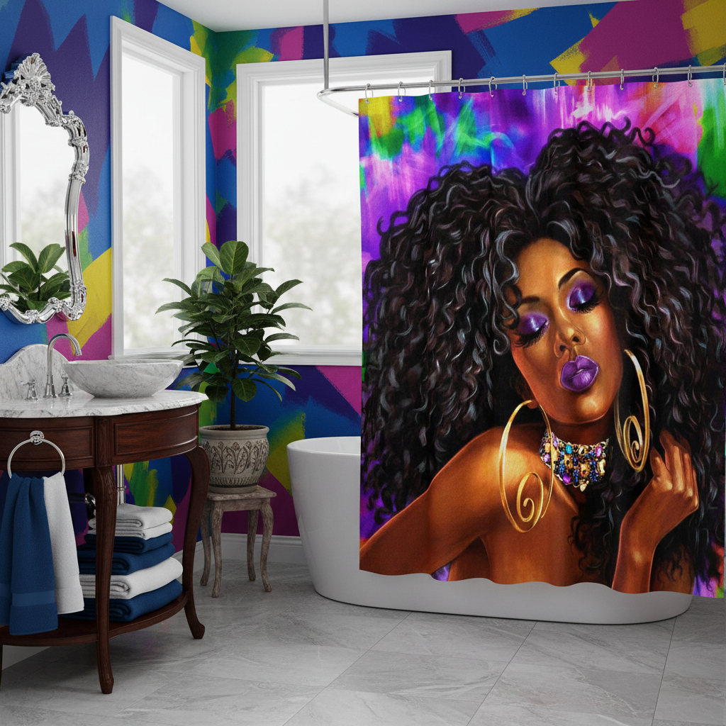 African Nubian Queen Shower Curtain