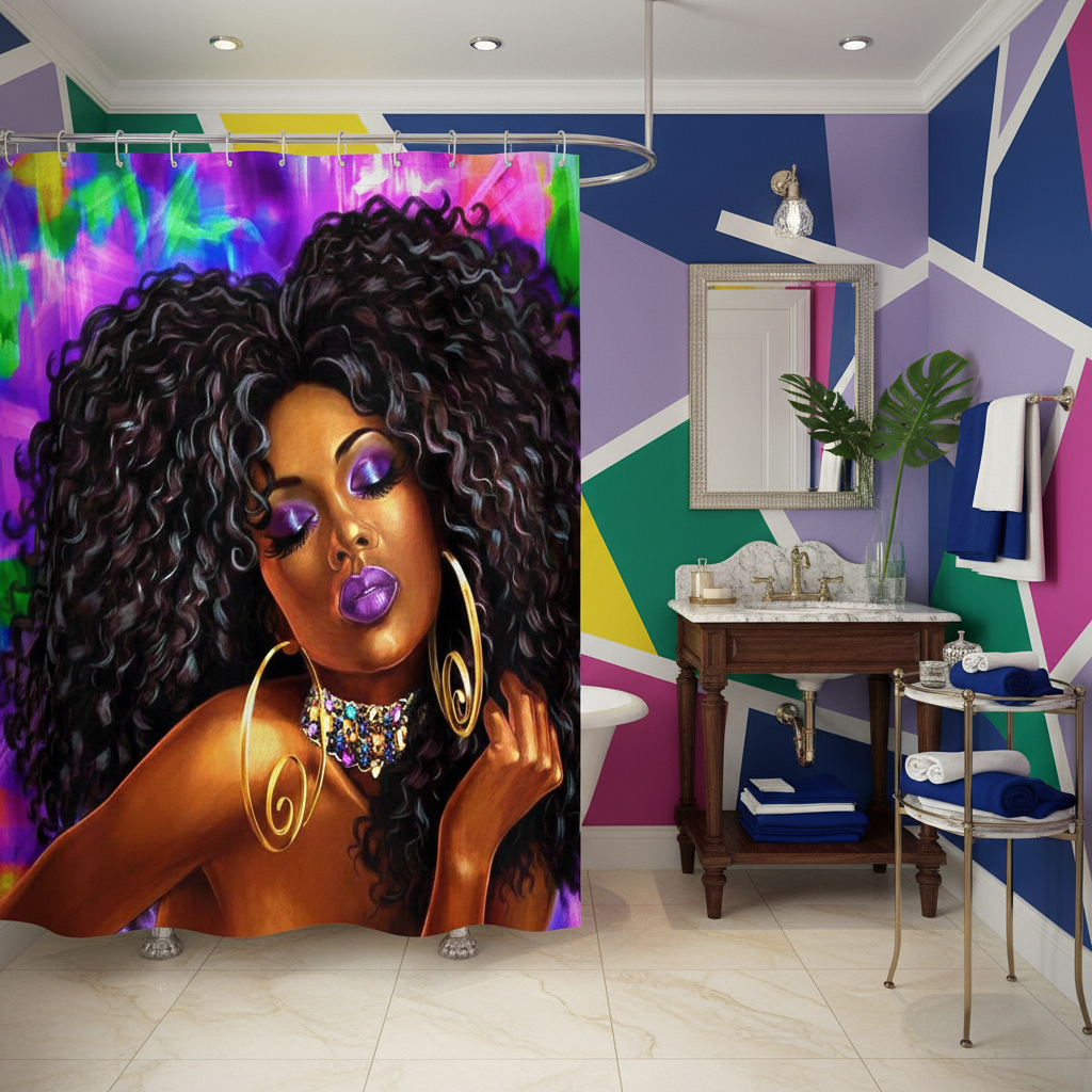 African Nubian Queen Shower Curtain