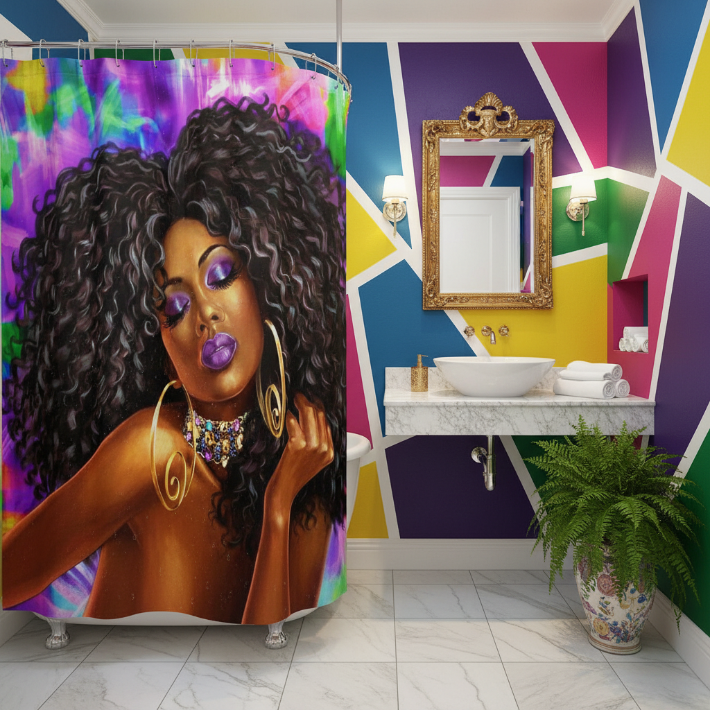 African Nubian Queen Shower Curtain