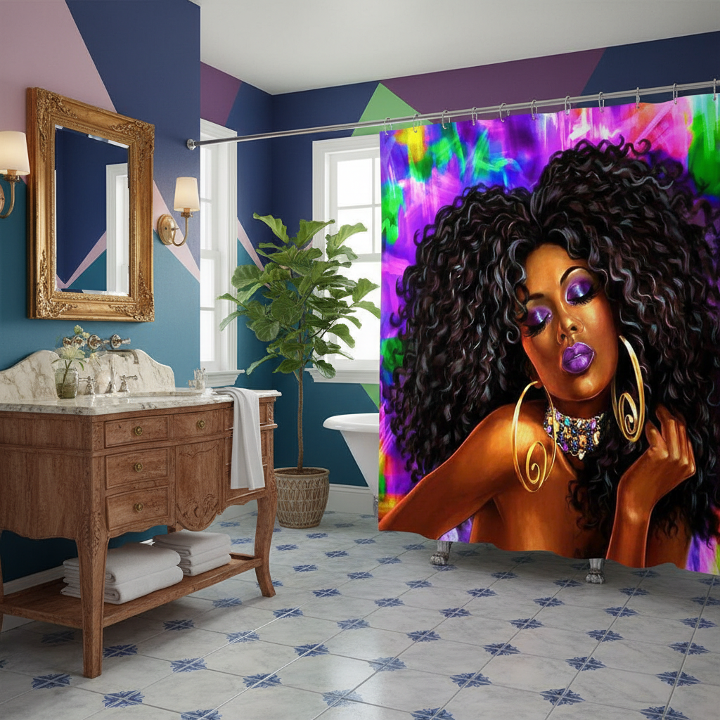 African Nubian Queen Shower Curtain