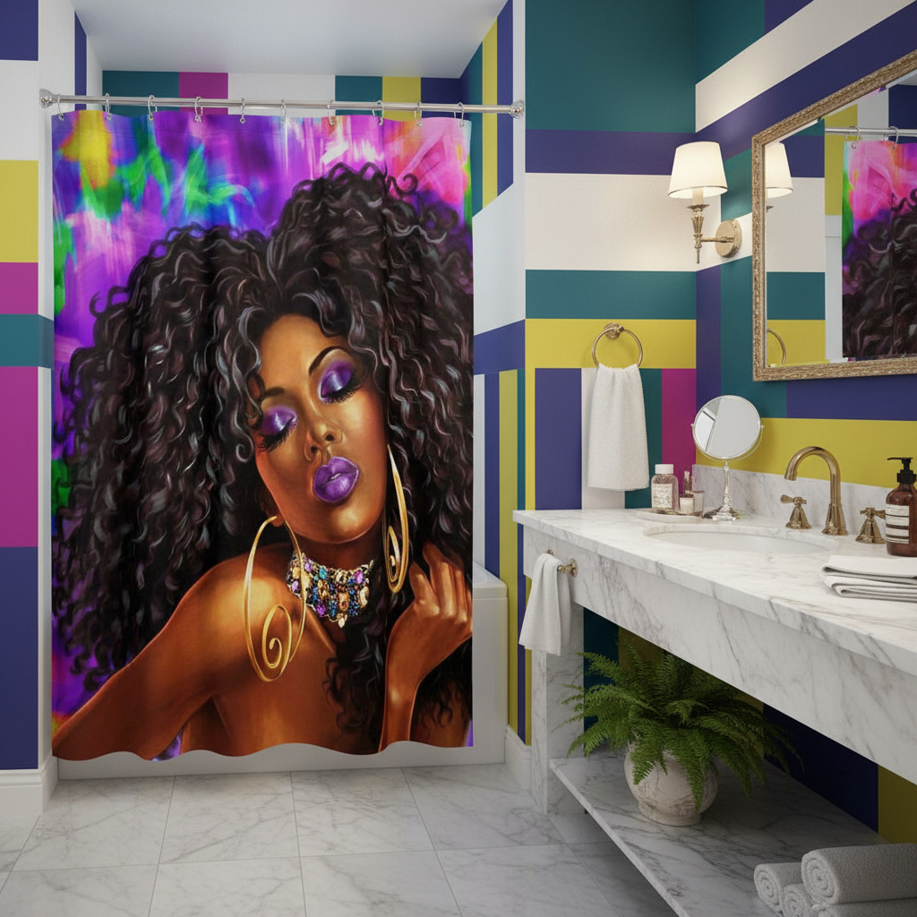 African Nubian Queen Shower Curtain