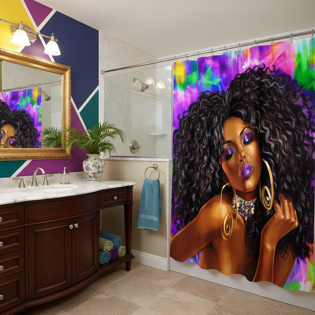 African Nubian Queen Shower Curtain