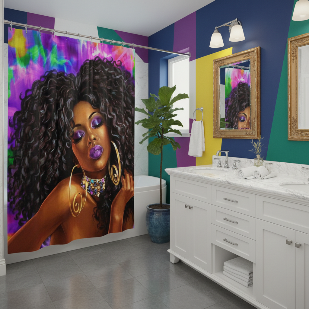 African Nubian Queen Shower Curtain