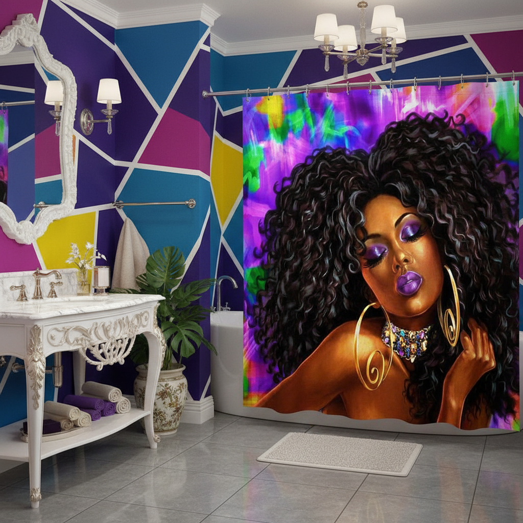 African Nubian Queen Shower Curtain