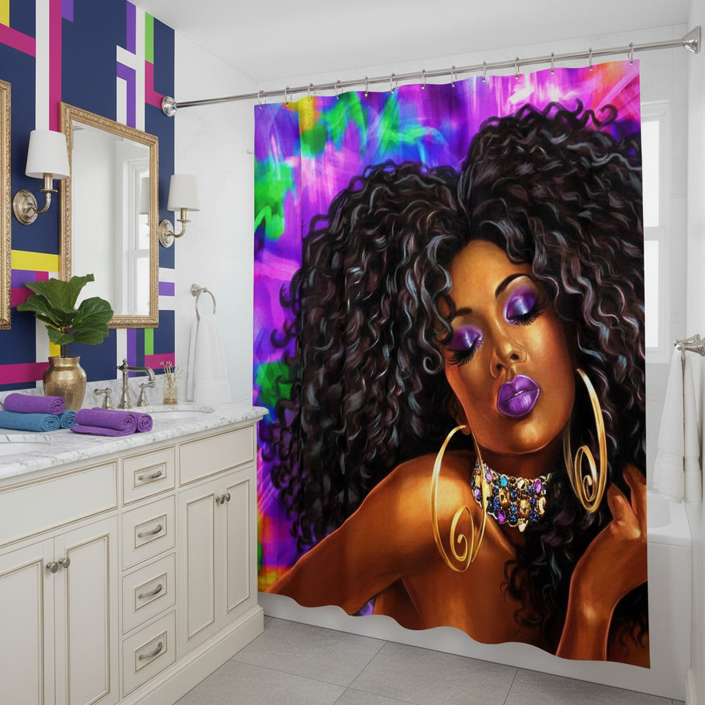 African Nubian Queen Shower Curtain