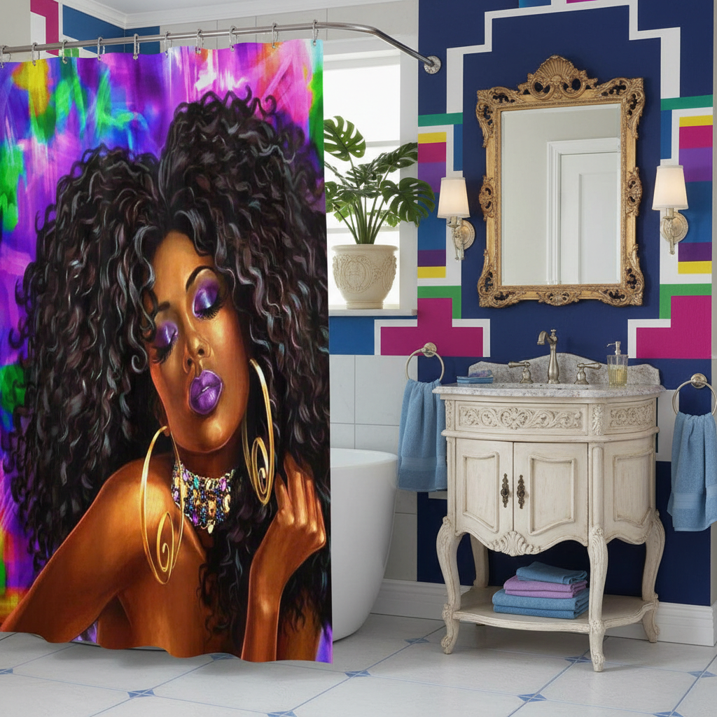 African Nubian Queen Shower Curtain