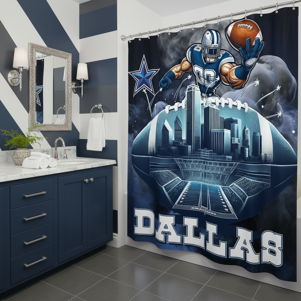 Copycat-Creations Dallas Football Shower Curtain