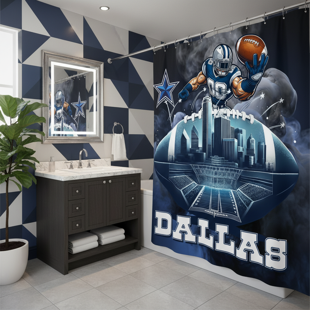 Copycat-Creations Dallas Football Shower Curtain