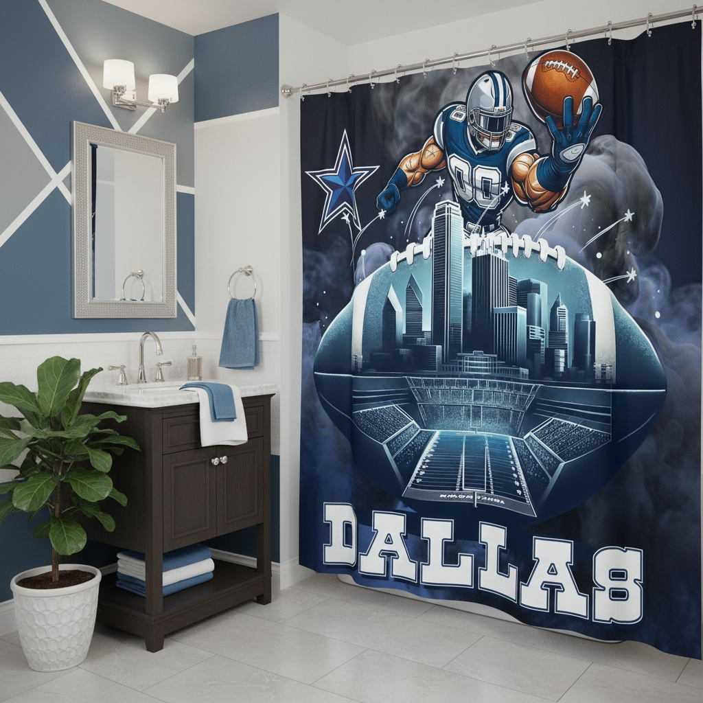 Copycat-Creations Dallas Football Shower Curtain