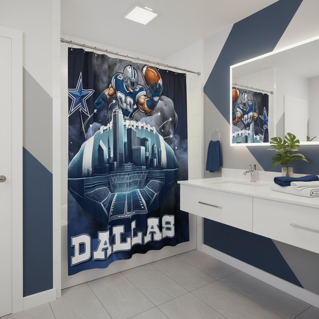 Copycat-Creations Dallas Football Shower Curtain
