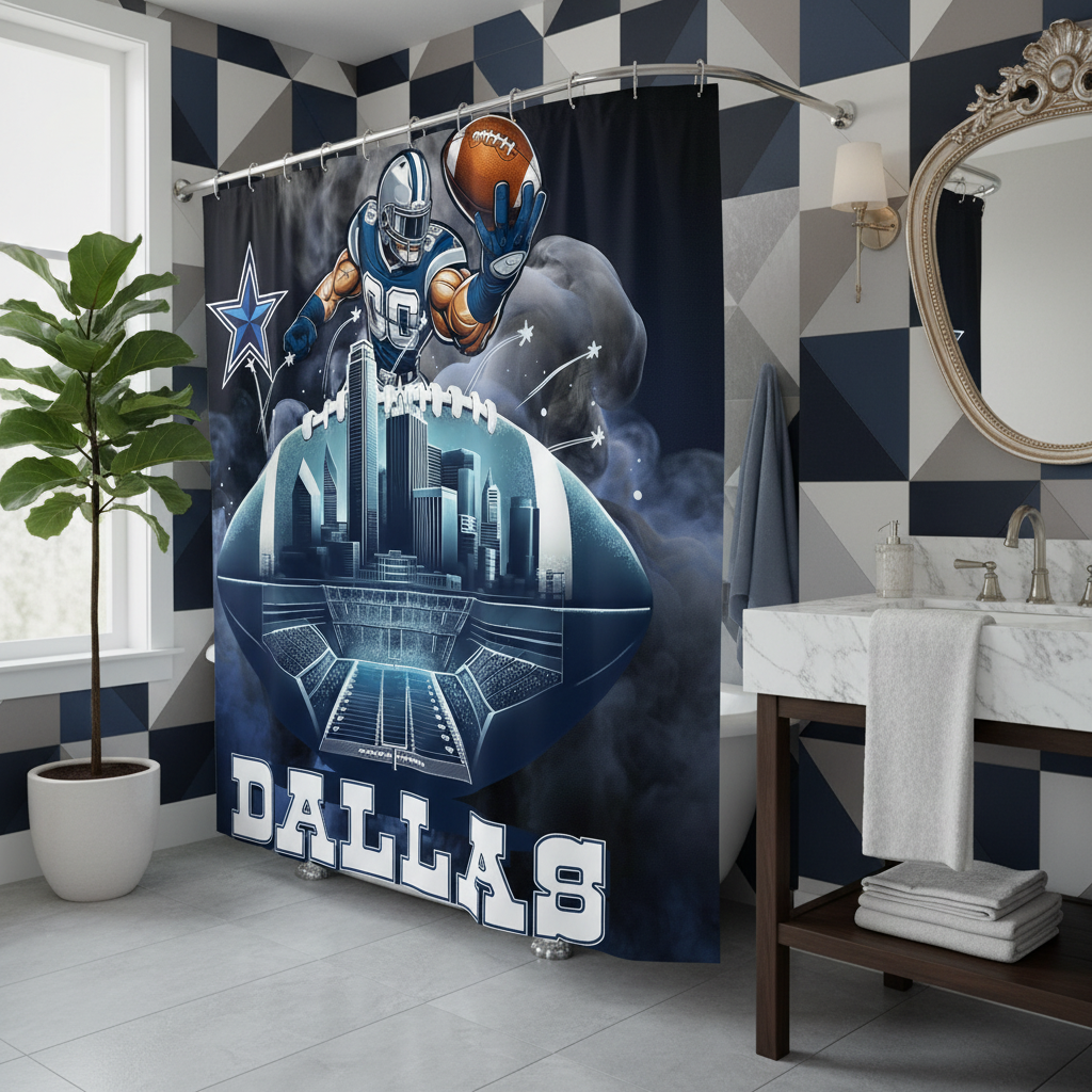 Copycat-Creations Dallas Football Shower Curtain