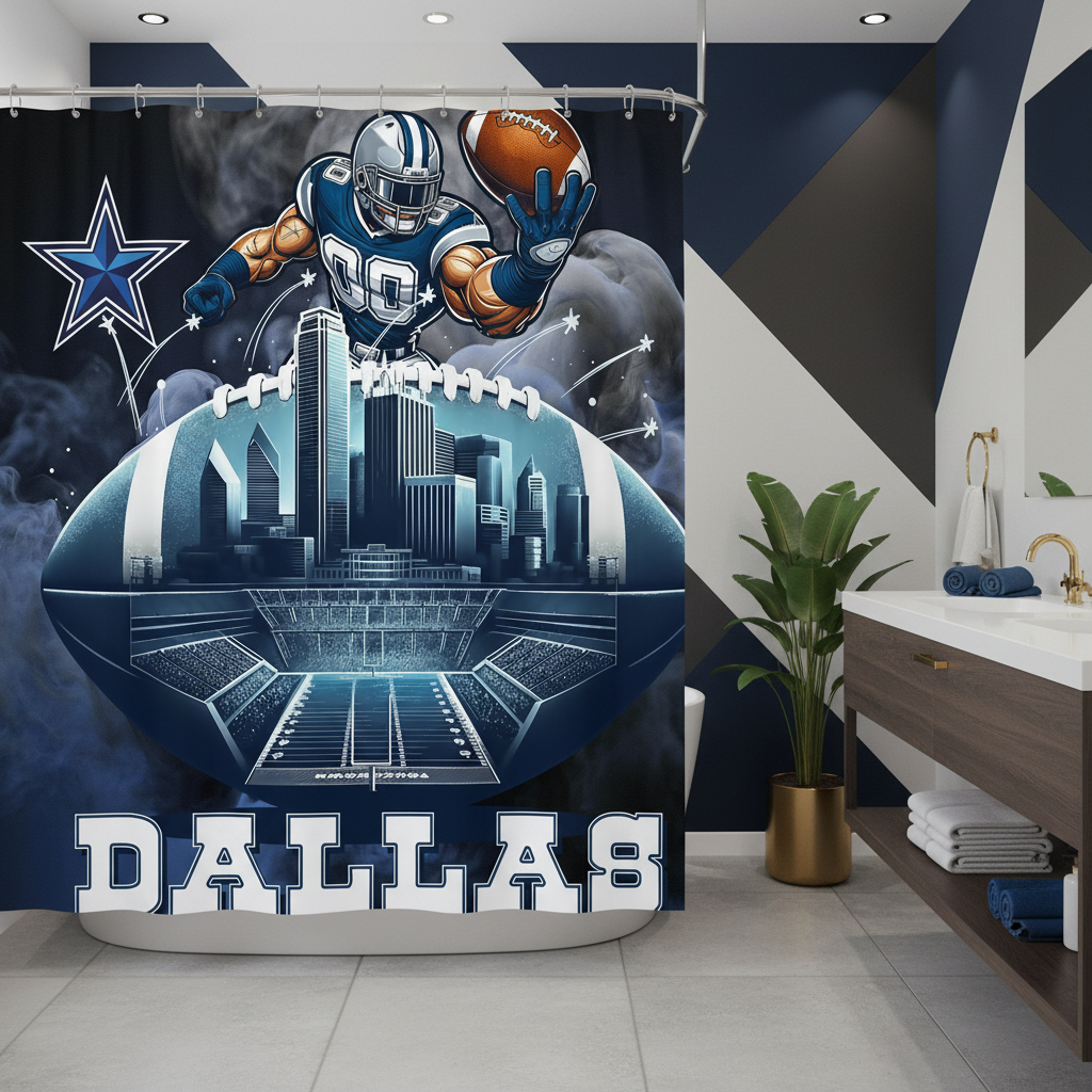 Copycat-Creations Dallas Football Shower Curtain