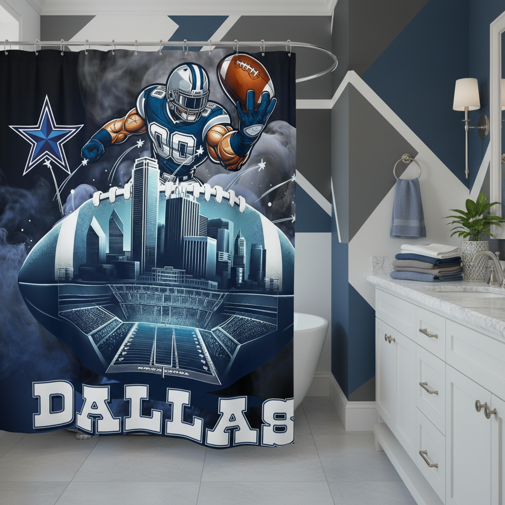 Copycat-Creations Dallas Football Shower Curtain