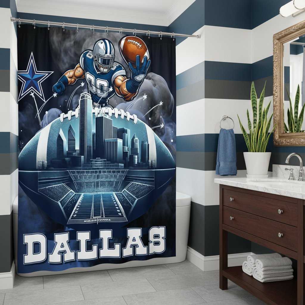 Copycat-Creations Dallas Football Shower Curtain