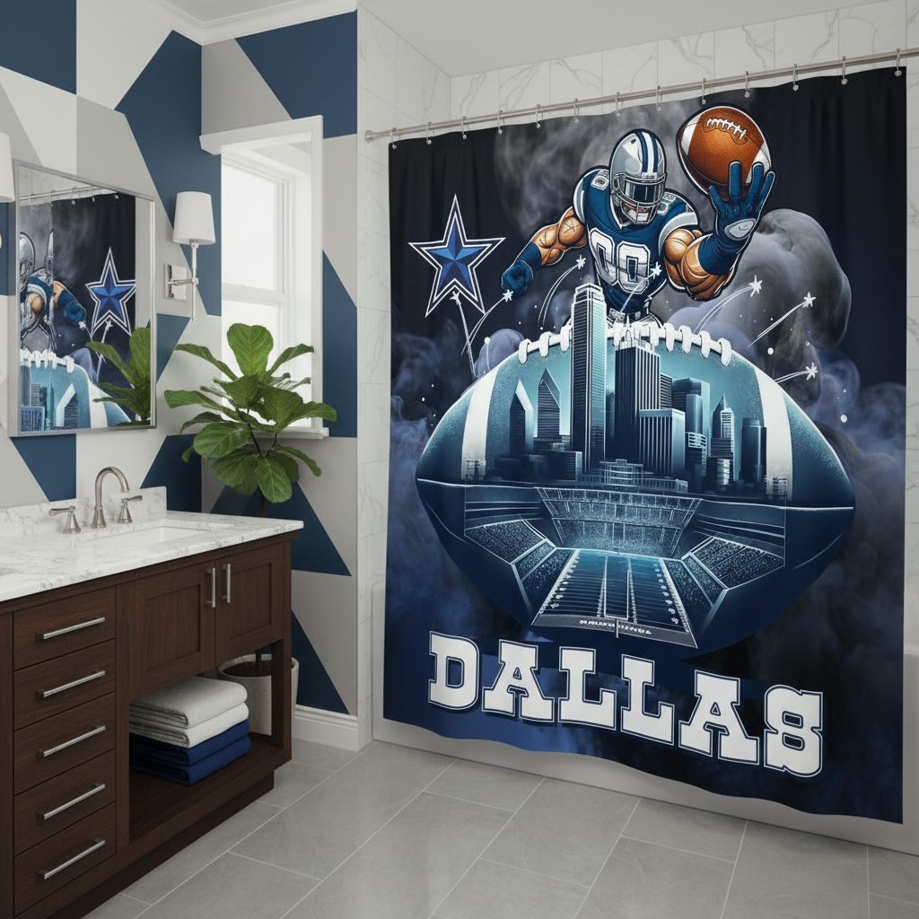 Copycat-Creations Dallas Football Shower Curtain