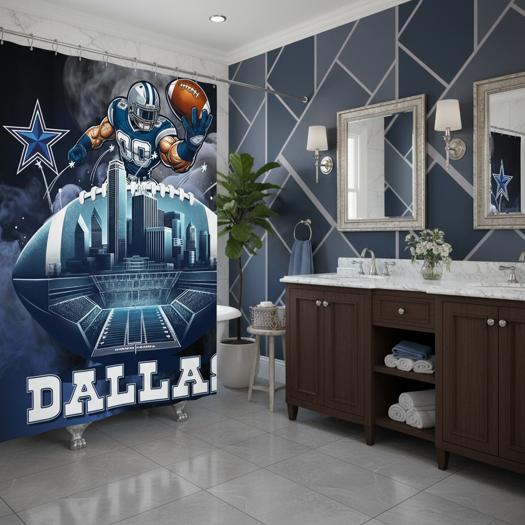 Copycat-Creations Dallas Football Shower Curtain
