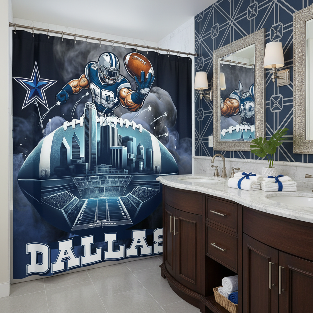 Copycat-Creations Dallas Football Shower Curtain
