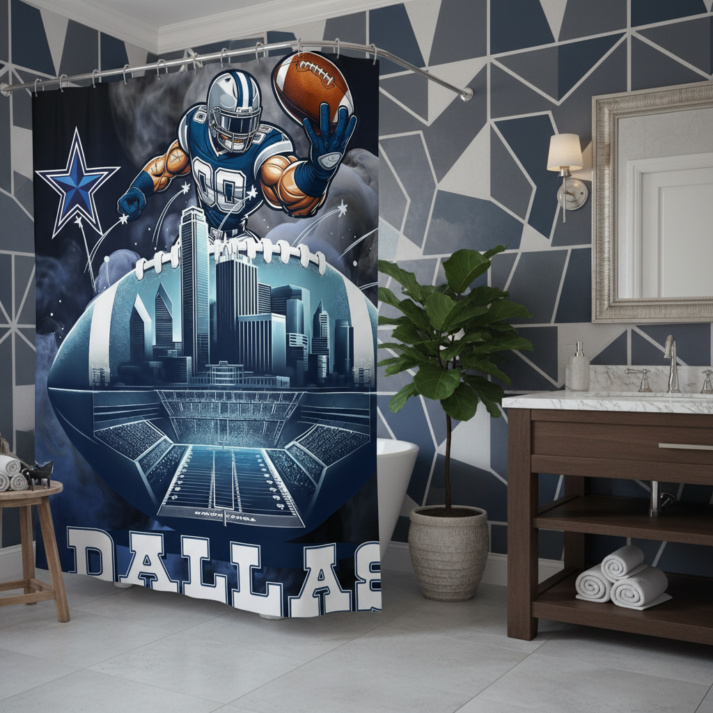 Copycat-Creations Dallas Football Shower Curtain