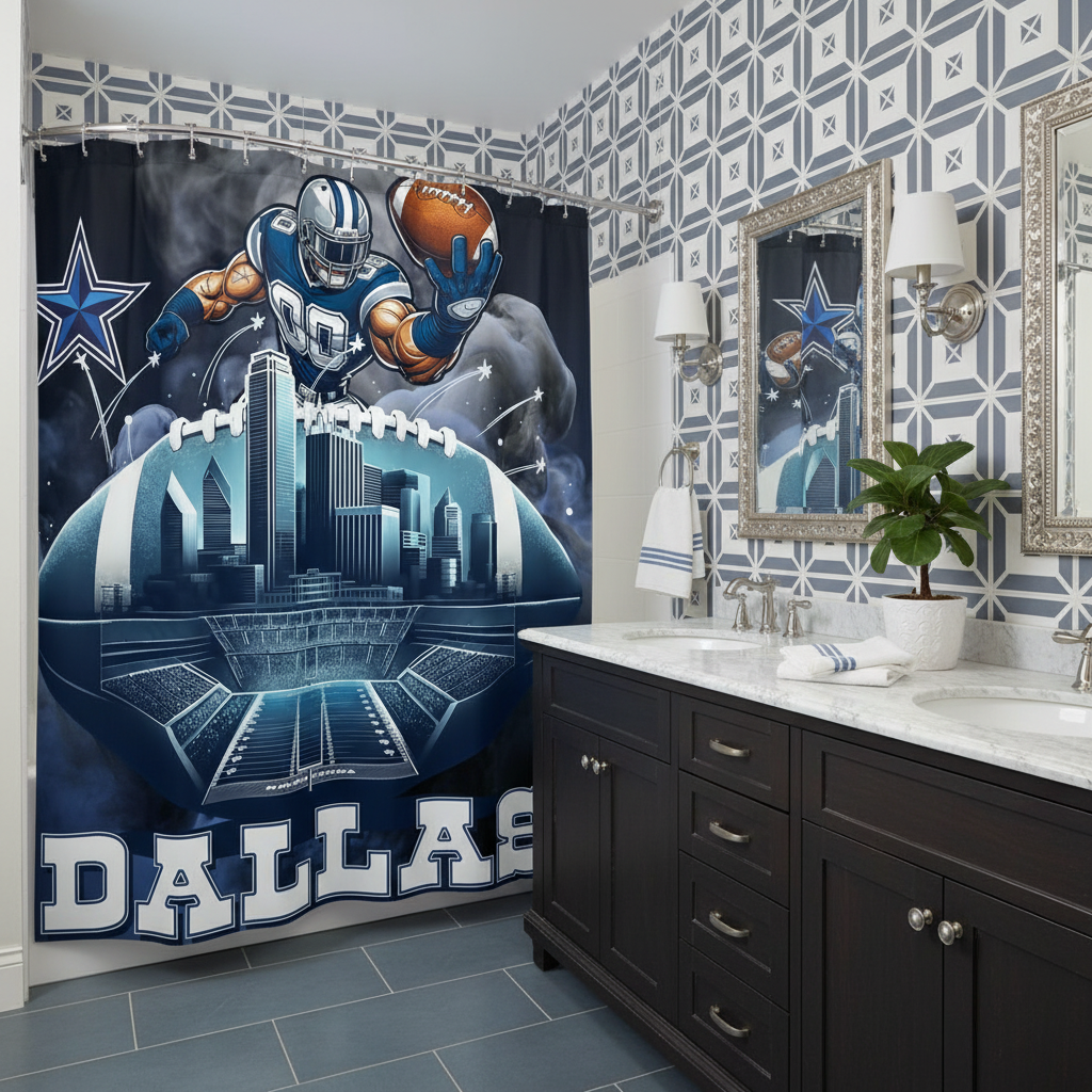 Copycat-Creations Dallas Football Shower Curtain
