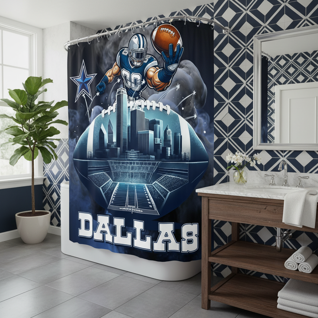 Copycat-Creations Dallas Football Shower Curtain