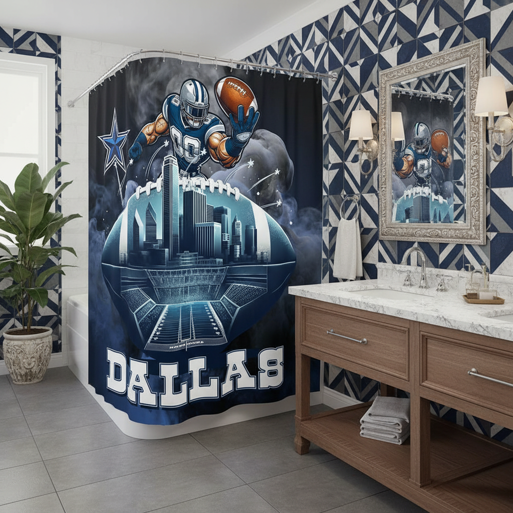 Copycat-Creations Dallas Football Shower Curtain