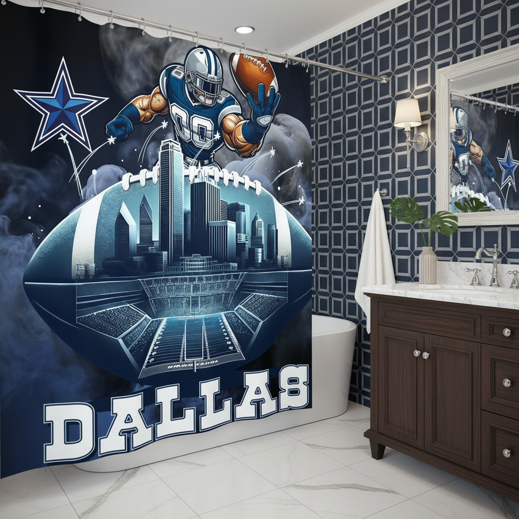Copycat-Creations Dallas Football Shower Curtain