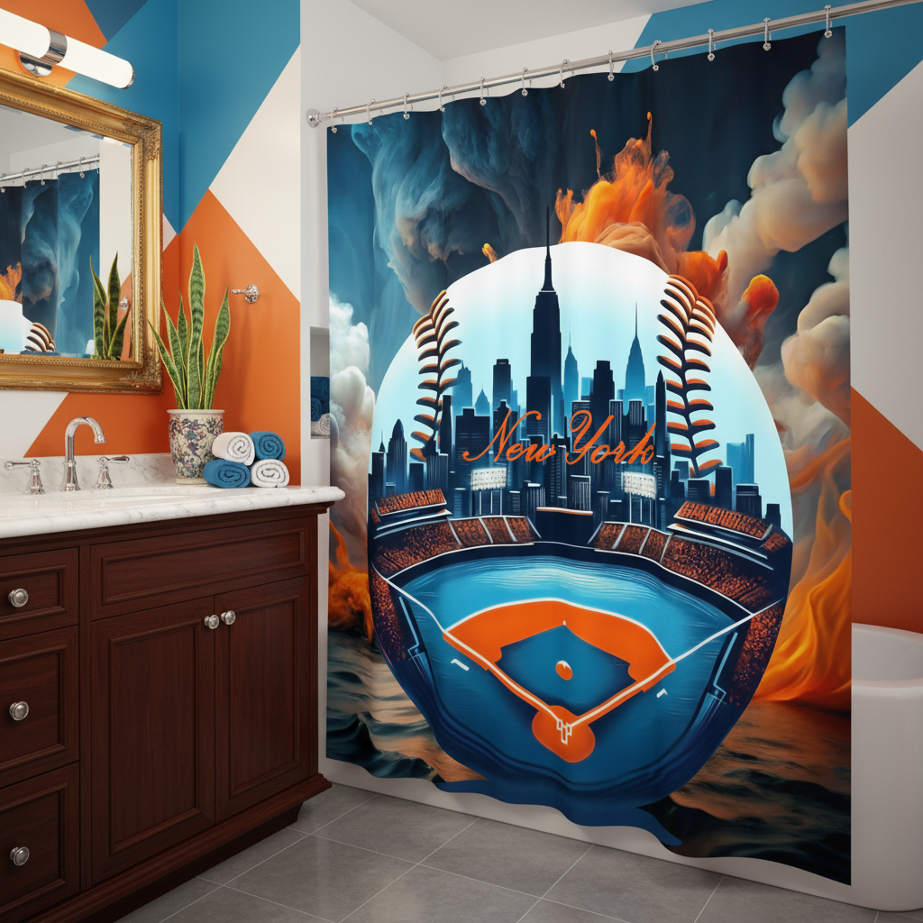 Copycat-Creations New York Baseball Shower Curtain