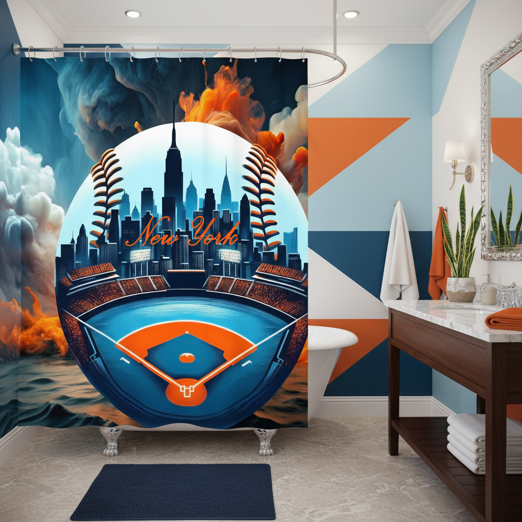 Copycat-Creations New York Baseball Shower Curtain