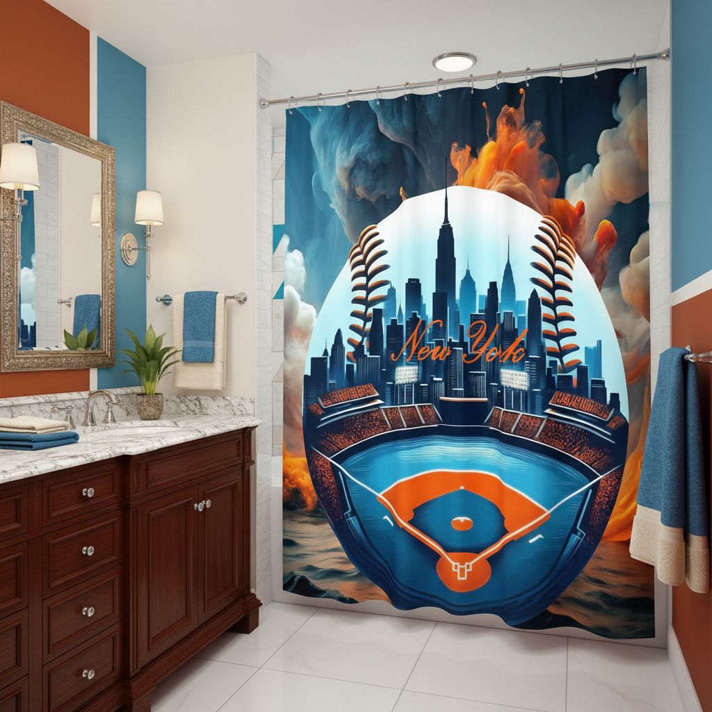 Copycat-Creations New York Baseball Shower Curtain