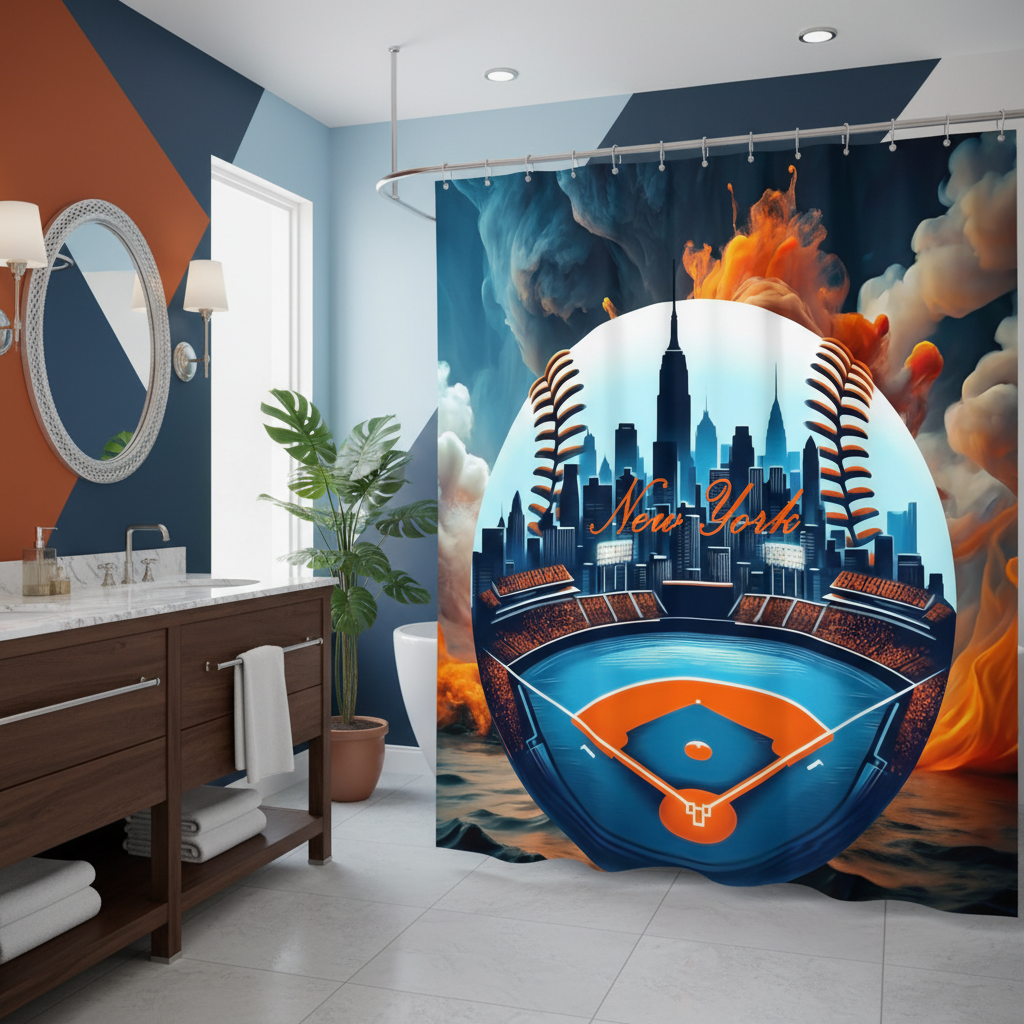 Copycat-Creations New York Baseball Shower Curtain